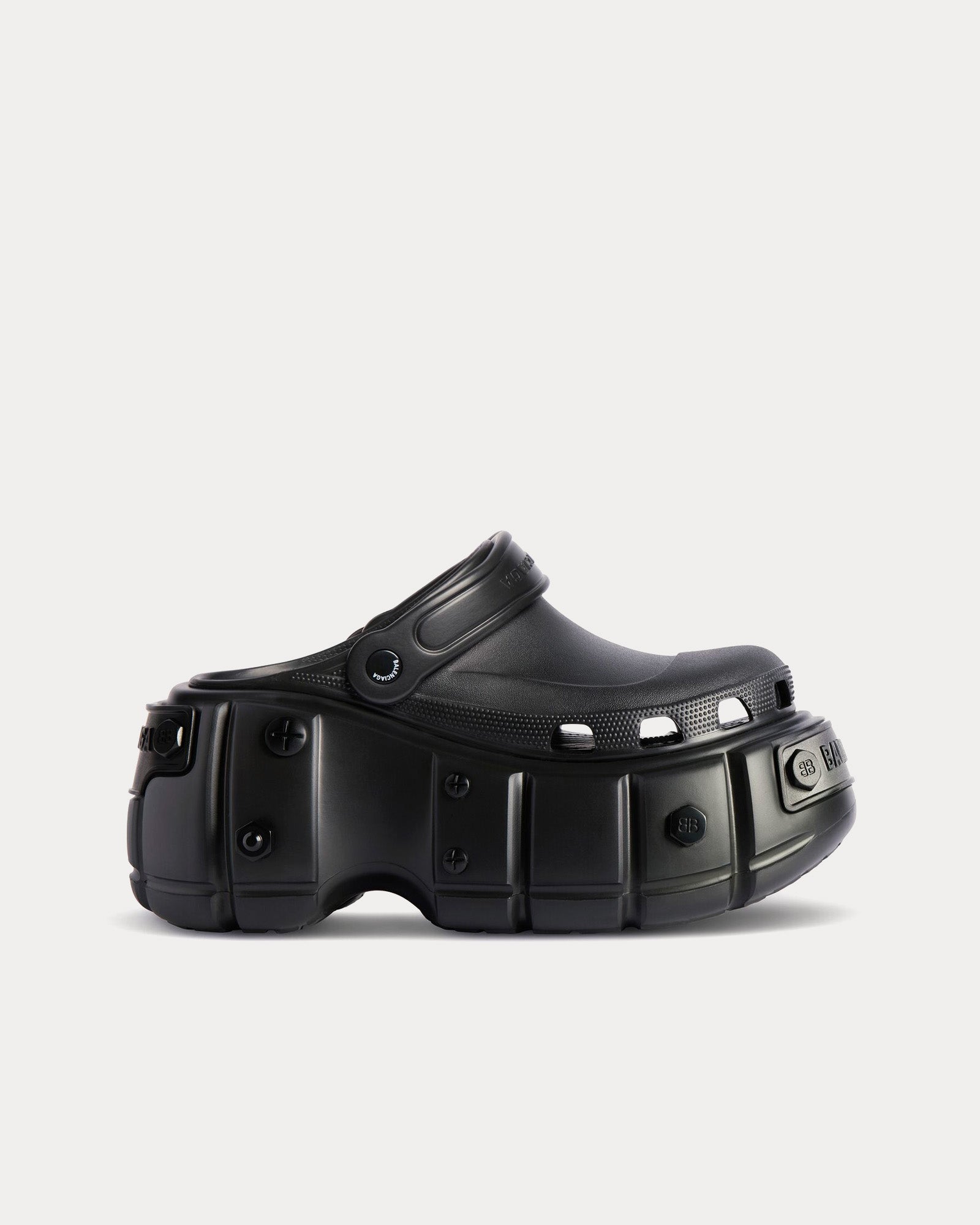 Balenciaga x Crocs - HardCrocs™ Rubber Black Mules