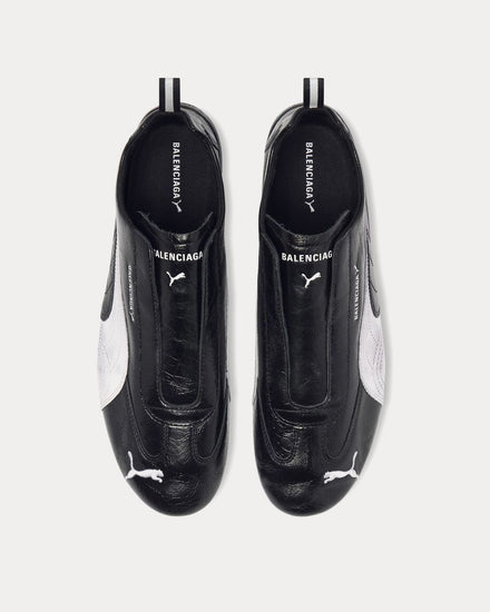 Balenciaga x Puma Speedcat Leather Black / White Slip On Sneakers - 2