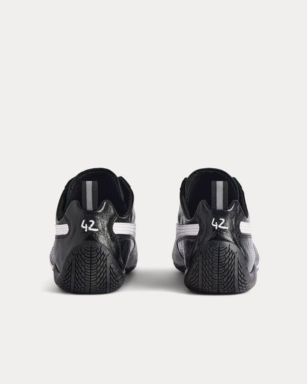 Balenciaga x Puma Speedcat Leather Black / White Slip On Sneakers - 4