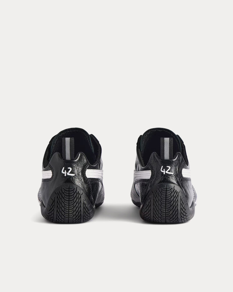 Balenciaga x Puma Speedcat Leather Black / White Slip On Sneakers - 4