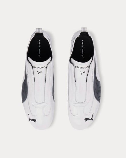 Balenciaga x Puma Speedcat Leather White / Black Slip On Sneakers - 2