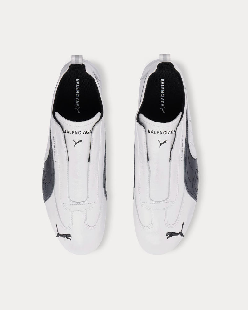 Balenciaga x Puma Speedcat Leather White / Black Slip On Sneakers - 2