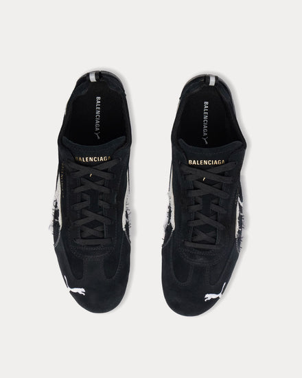 Balenciaga x Puma Speedcat Suede Black / White Low Top Sneakers - 2