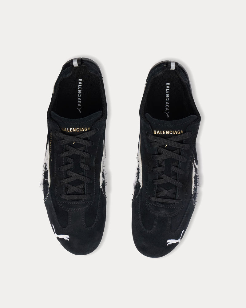 Balenciaga x Puma Speedcat Suede Black / White Low Top Sneakers - 2