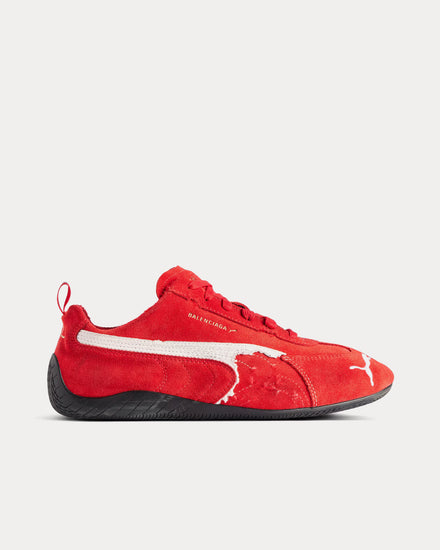Balenciaga x Puma Speedcat Suede Red / White / Black Low Top Sneakers - 1