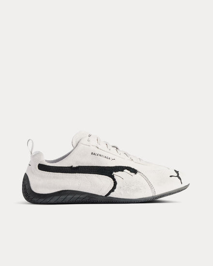 Balenciaga x Puma Speedcat Suede White / Black Low Top Sneakers - 1