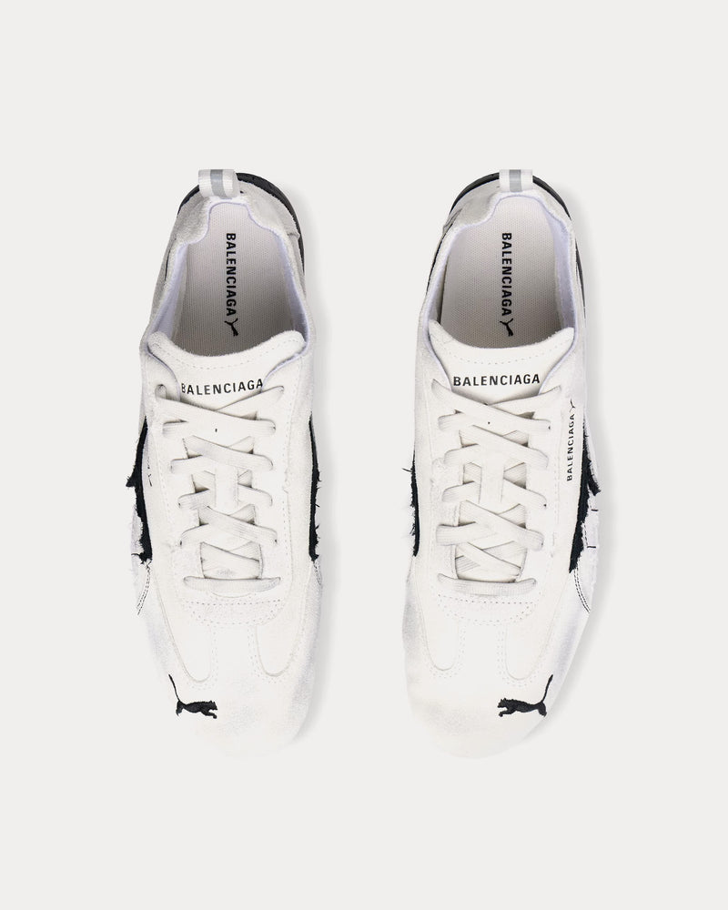 Balenciaga x Puma Speedcat Suede White / Black Low Top Sneakers - 2