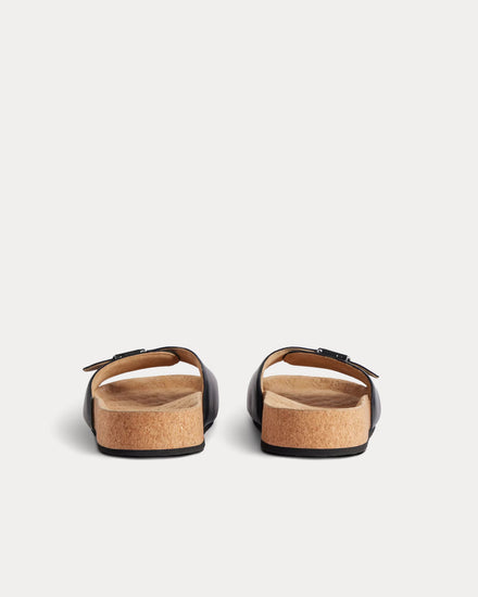Balenciaga x Scholl Flat Calfskin Black Sandals - 4