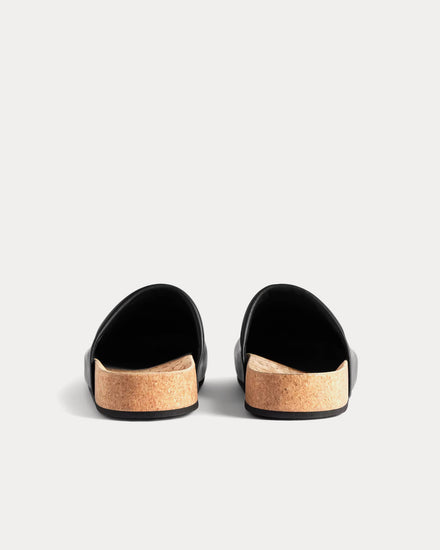 Balenciaga x Scholl Flat Leather Black Mules - 4