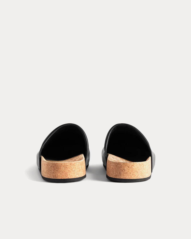 Balenciaga x Scholl Flat Leather Black Mules - 4