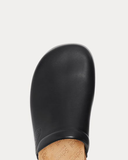 Balenciaga x Scholl Flat Leather Black Mules - 5