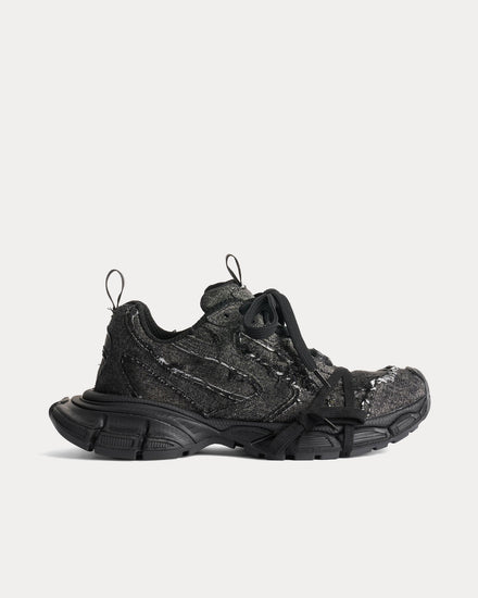Balenciaga 3XL Denim Black Low Top Sneakers - 1