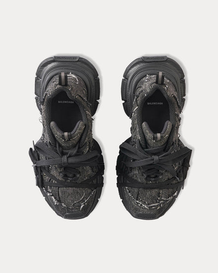 Balenciaga 3XL Denim Black Low Top Sneakers - 2