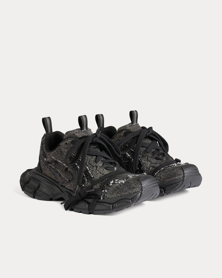 Balenciaga 3XL Denim Black Low Top Sneakers - 3