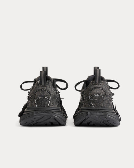Balenciaga 3XL Denim Black Low Top Sneakers - 4