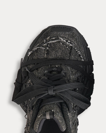 Balenciaga 3XL Denim Black Low Top Sneakers - 5