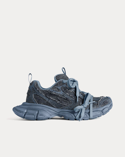 Balenciaga 3XL Denim Blue Low Top Sneakers - 1