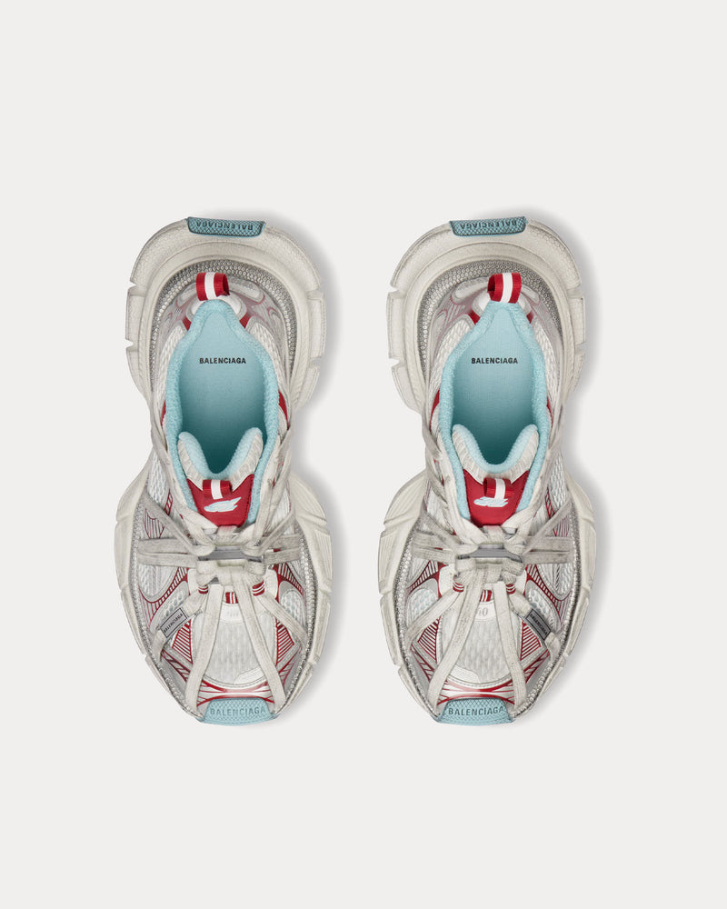 Balenciaga 3XL Extreme Laces B White / Red / Turquoise Low Top Sneakers - 2