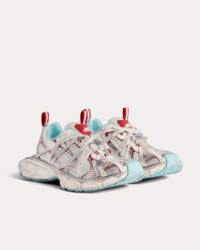 Balenciaga 3XL Extreme Laces B White / Red / Turquoise Low Top Sneakers - 3