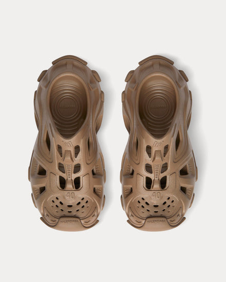 Balenciaga HD Mule Rubber Dark Beige Slip Ons - 2