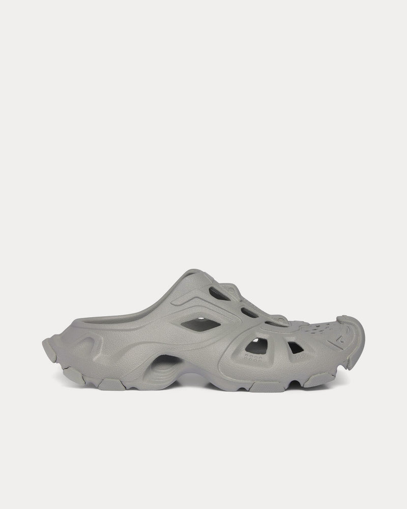 BALENCIAGA パンプス グレー系(パイソン) 2008825Y0185 Balenciaga Men's HD Mule Rubber Grey Slip Ons
