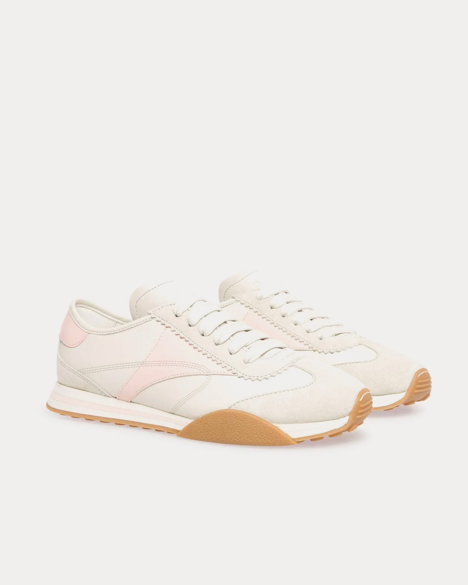 Bally - Sussex Leather Dusty White / Rose Low Top Sneakers