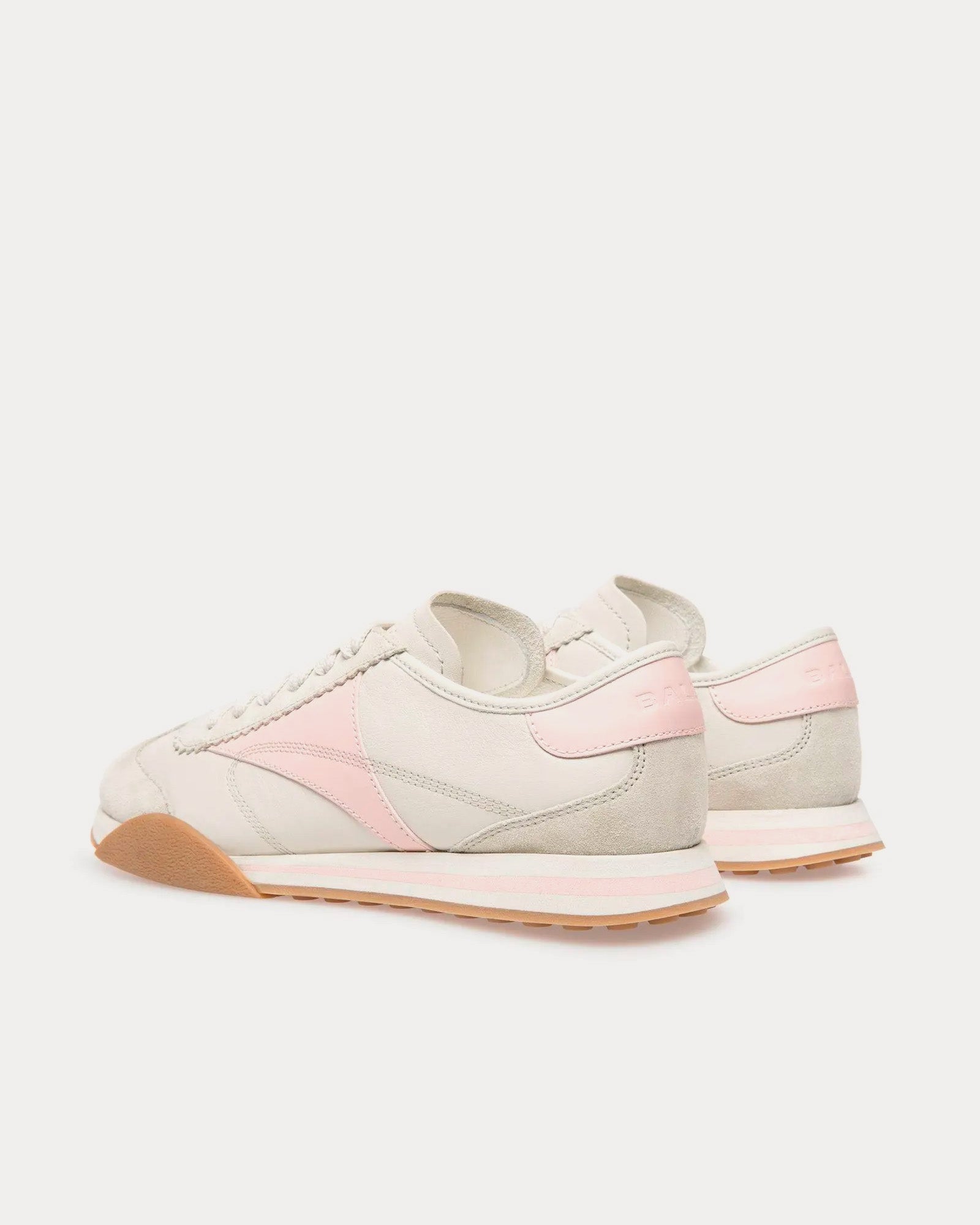Bally - Sussex Leather Dusty White / Rose Low Top Sneakers