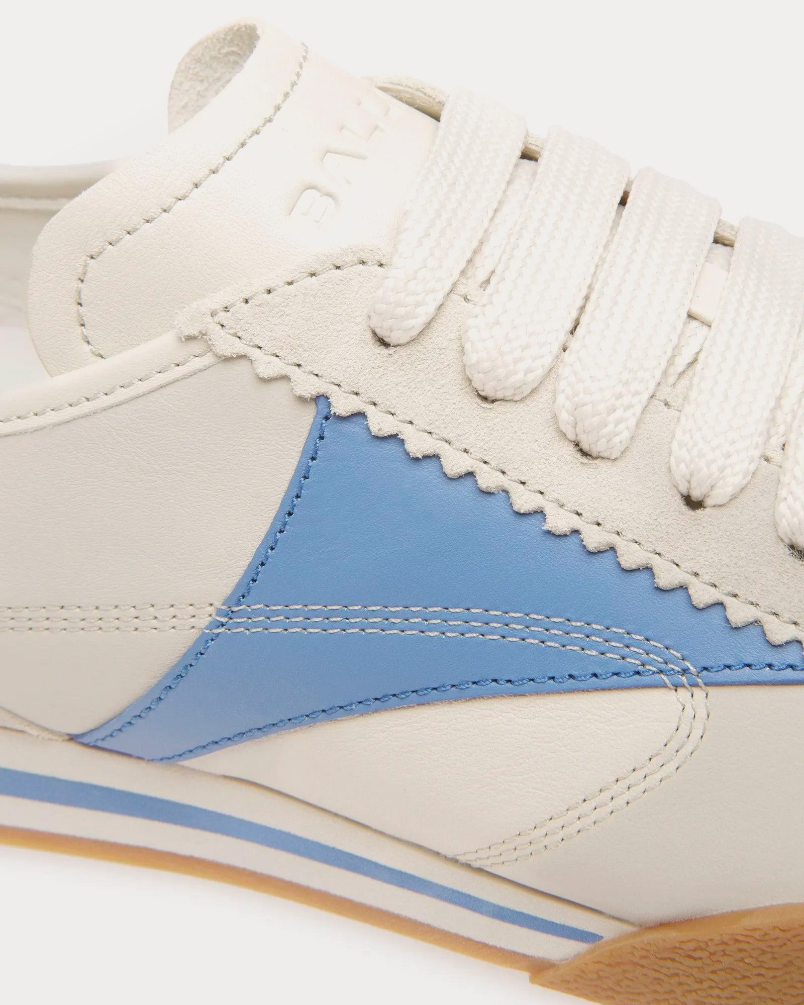 Bally - Sussex Leather Dusty White / Blue Low Top Sneakers