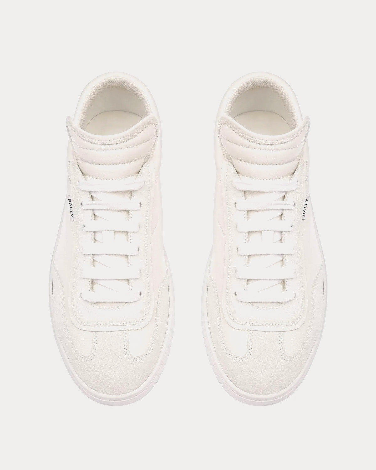 Bally - Player Leather & Suede White Low Top Sneakers