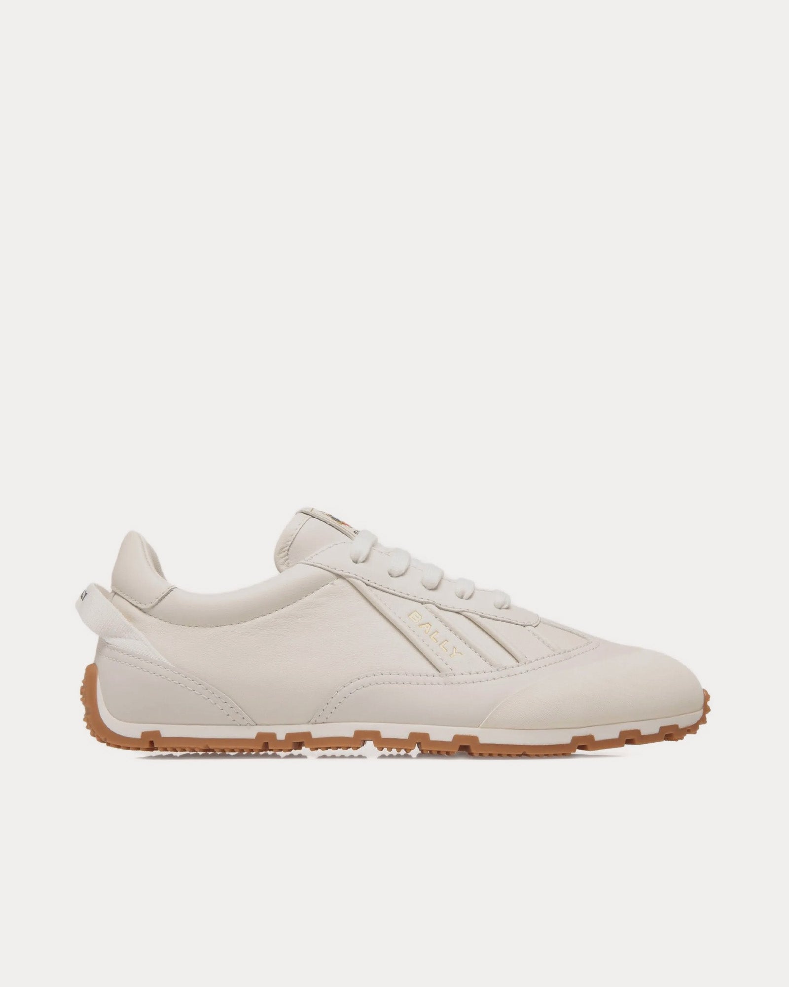 Bally Men's Quarry Leather White Low Top Sneakers