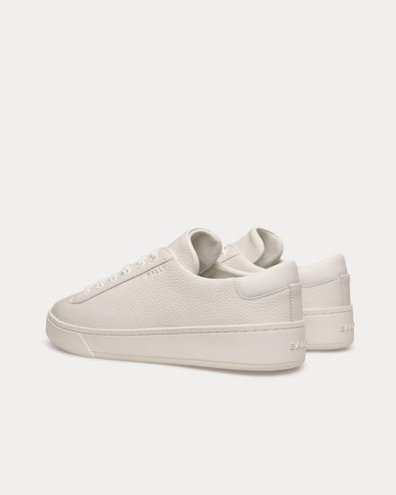 Bally Raise Grained Leather White Low Top Sneakers - 3