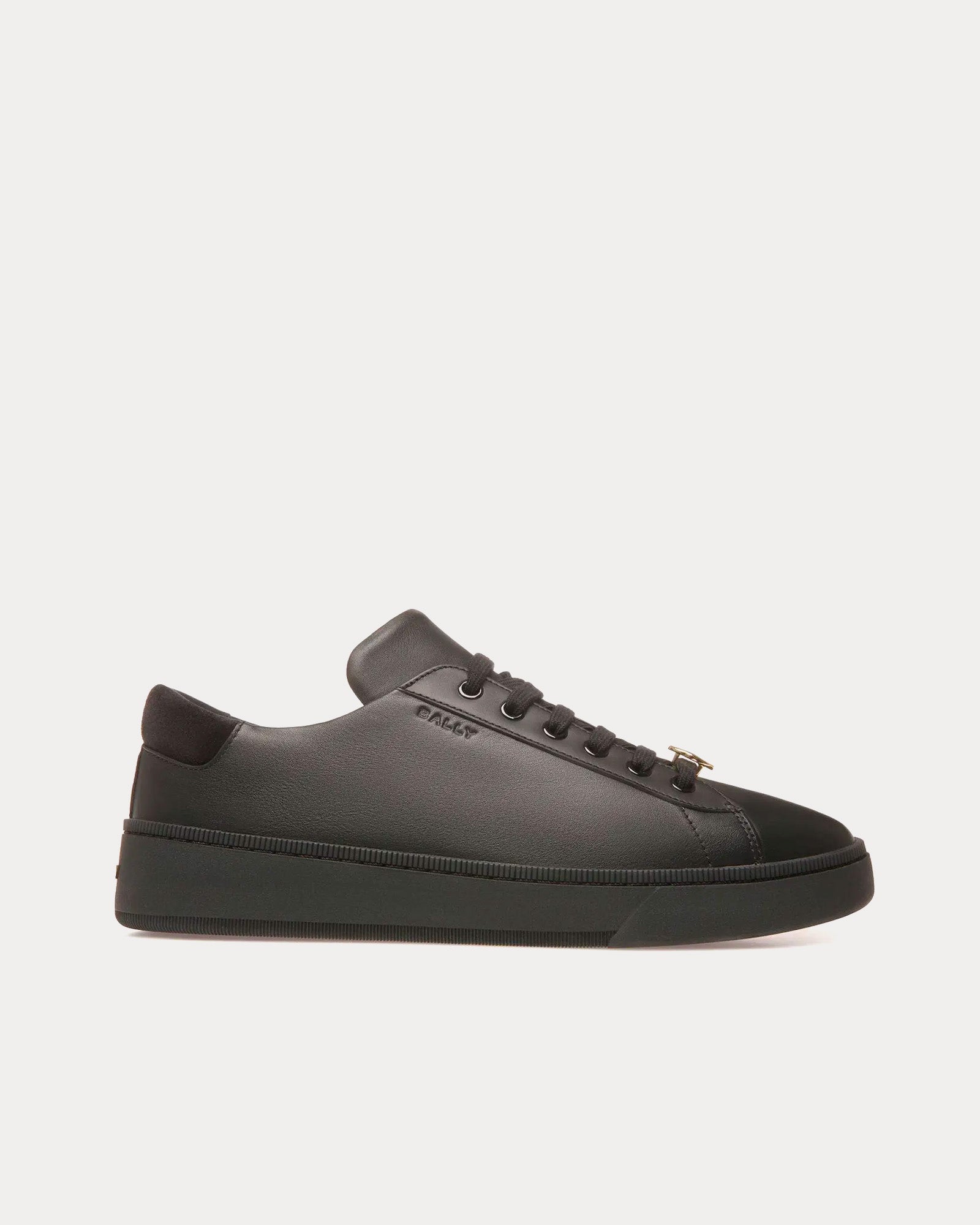 Men’s Ballys Black Leather Sneakers Bally Roller Leather Low-Top Sneakers | Saks Fifth Avenue main image 4