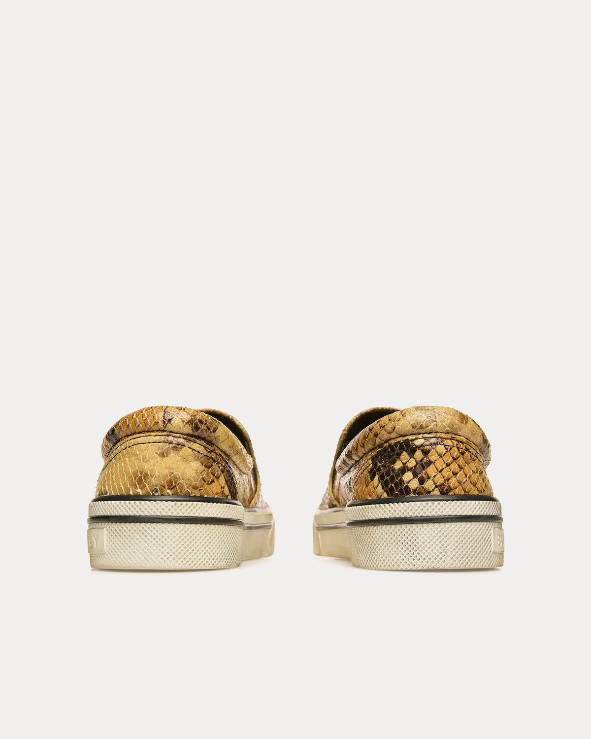 Bally Women's Santa Ana Python Print Brown Slip On Sneakers & Trainers