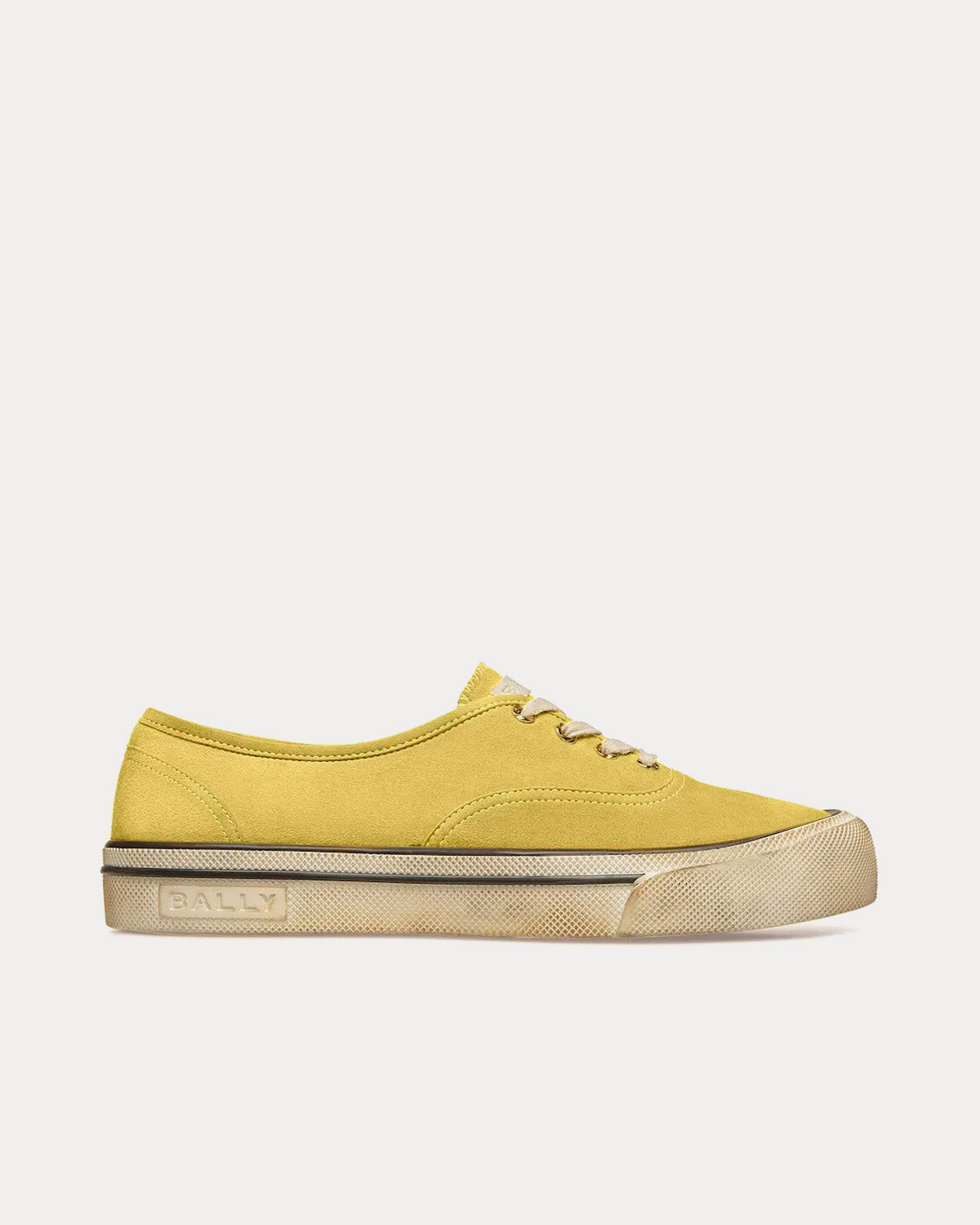 Bally Men's Santa Ana Suede Yellow Low Top Sneakers & Trainers