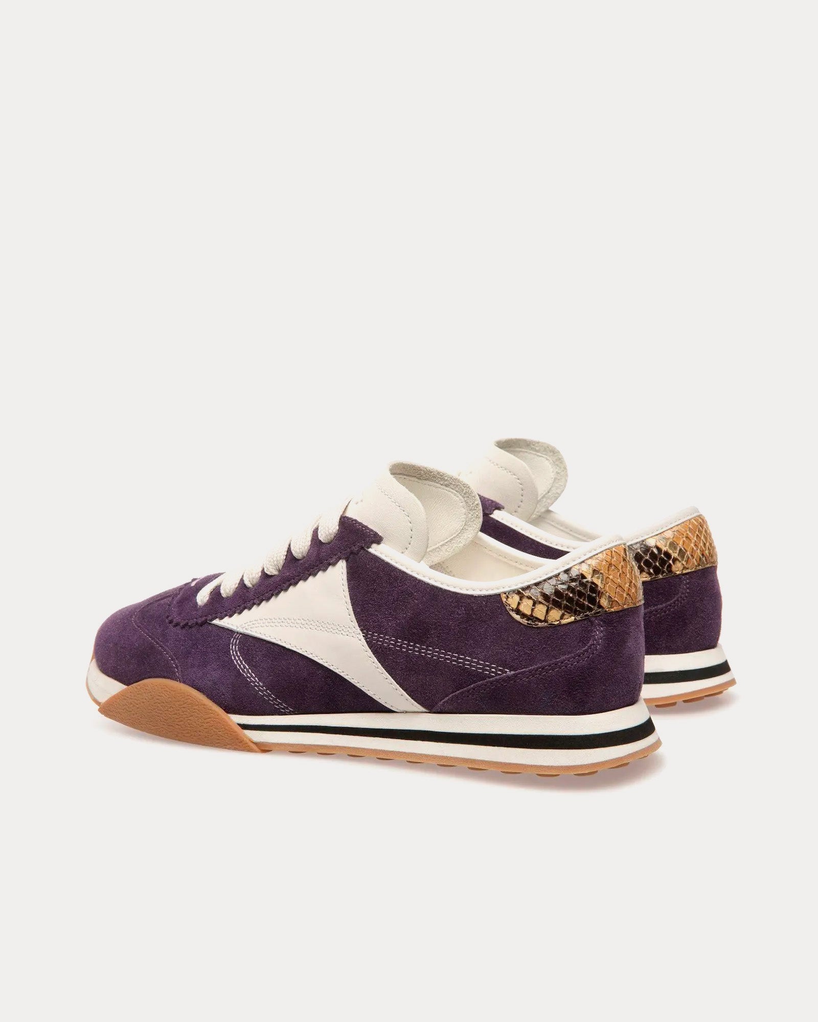 Bally - Sussex Leather Purple / White Low Top Sneakers