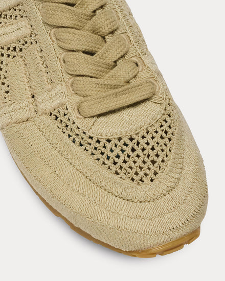 Balmain Racer 45 Macramé Beige Low Top Sneakers - 5