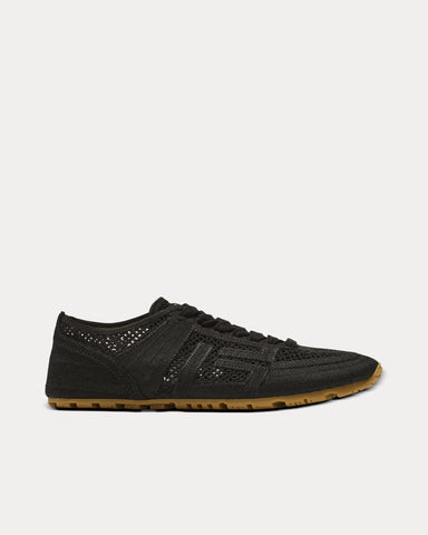 Balmain Racer 45 Macramé Black Low Top Sneakers