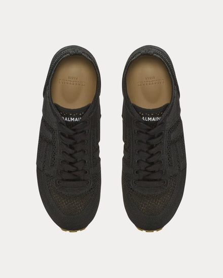 Balmain Racer 45 Macramé Black Low Top Sneakers - 2