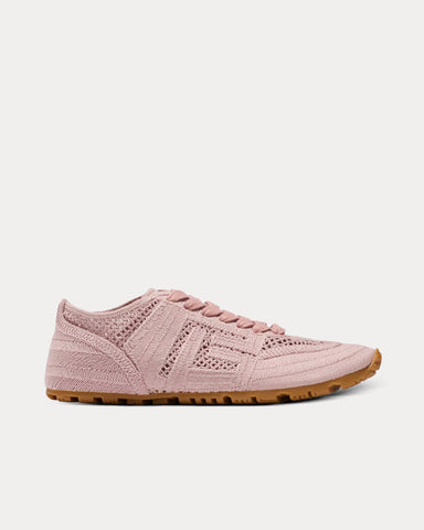 Balmain Racer 45 Macramé Pink Low Top Sneakers