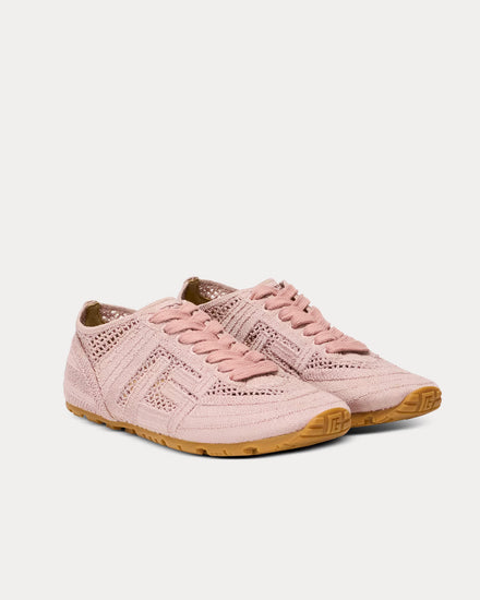 Balmain Racer 45 Macramé Pink Low Top Sneakers - 3
