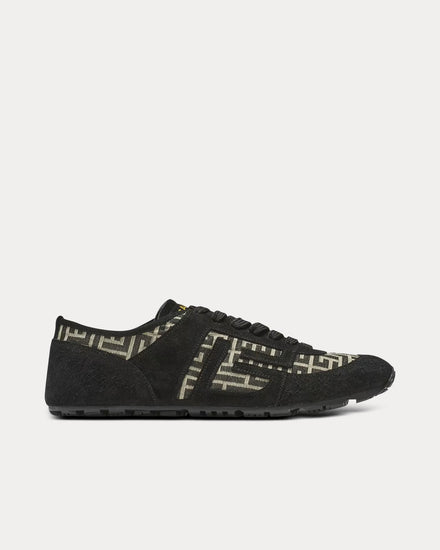 Balmain Racer 45 Monogram Jacquard Black Low Top Sneakers - 1