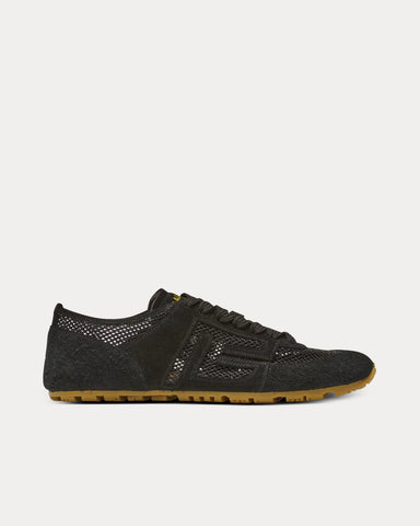 Balmain Racer 45 Suede & Nylon Black Low Top Sneakers