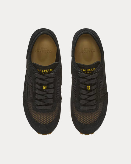 Balmain Racer 45 Suede & Nylon Black Low Top Sneakers - 2
