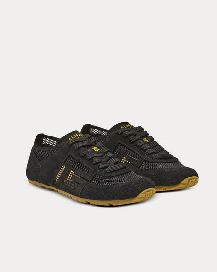 Balmain Racer 45 Suede & Nylon Black Low Top Sneakers - 3