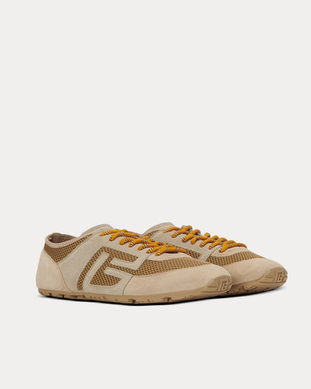 Balmain Racer 45 Mesh & Suede Beige Low Top Sneakers - 3