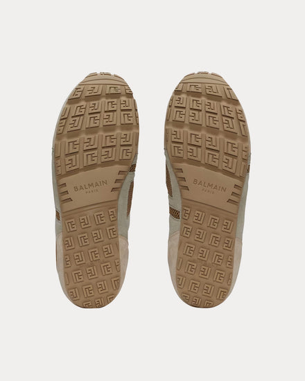 Balmain Racer 45 Mesh & Suede Beige Low Top Sneakers - 5
