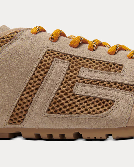 Balmain Racer 45 Mesh & Suede Beige Low Top Sneakers - 6