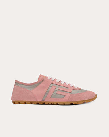 Balmain Racer 45 Suede & Nylon Pink Low Top Sneakers