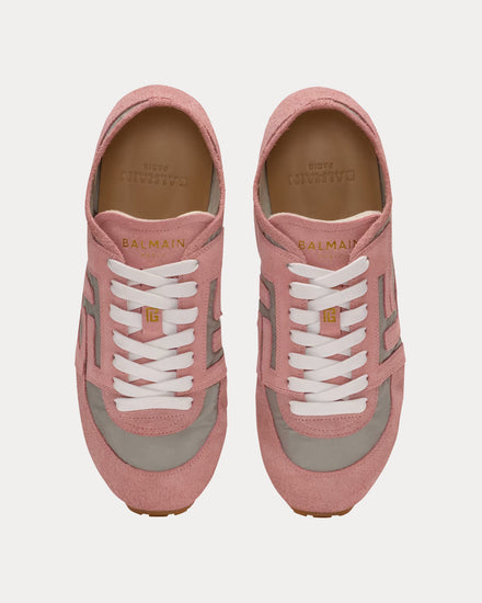 Balmain Racer 45 Suede & Nylon Pink Low Top Sneakers - 2