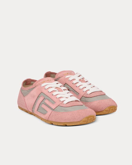 Balmain Racer 45 Suede & Nylon Pink Low Top Sneakers - 3